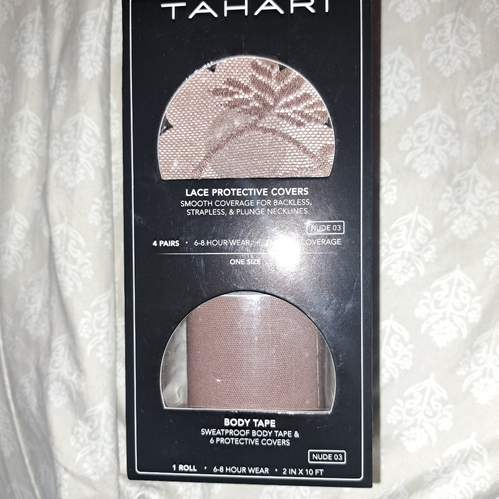 Tahari Lace Protective Covers and Body Tape - Nude
